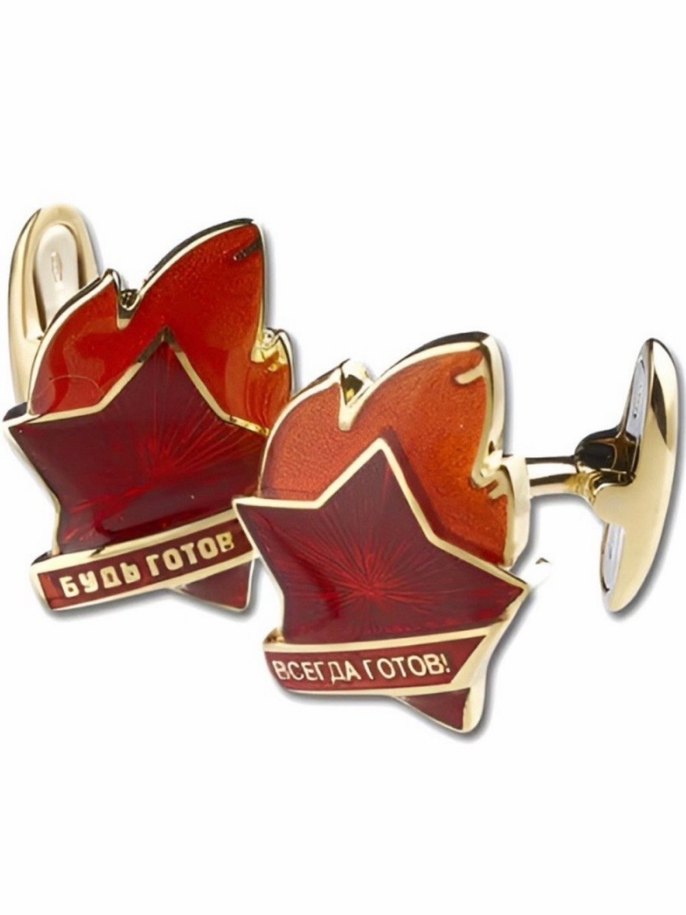 Gourji “Always Ready” Cufflinks 18K 750 Gold Enamel Limited 1 of 111 Rare